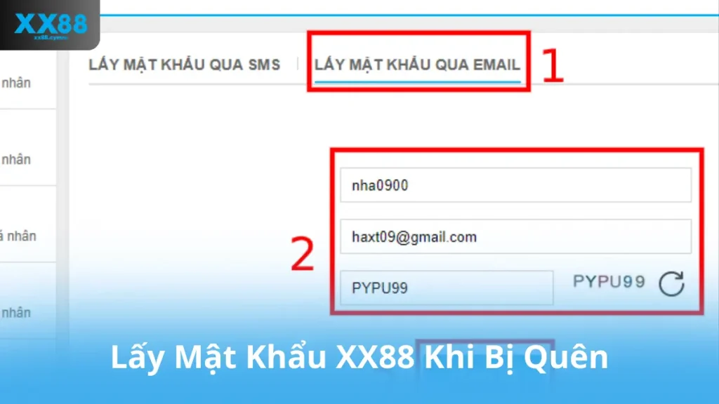 Lấy Mật Khẩu XX88 Khi Bị Quên
