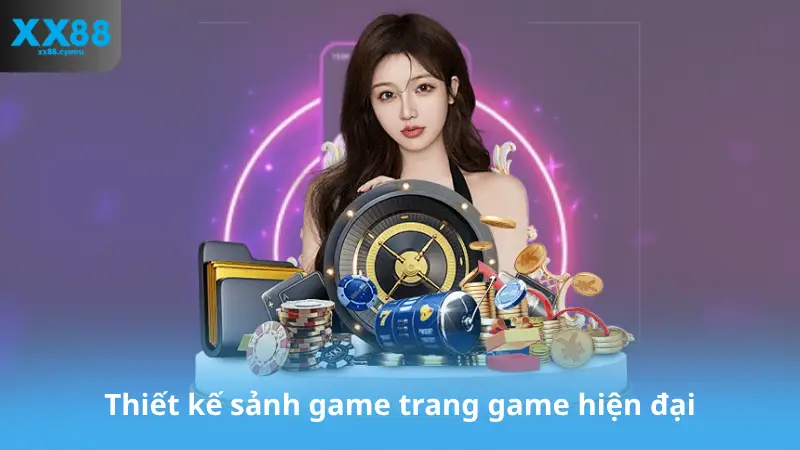 Thiết kế sảnh game trang game hiện đại